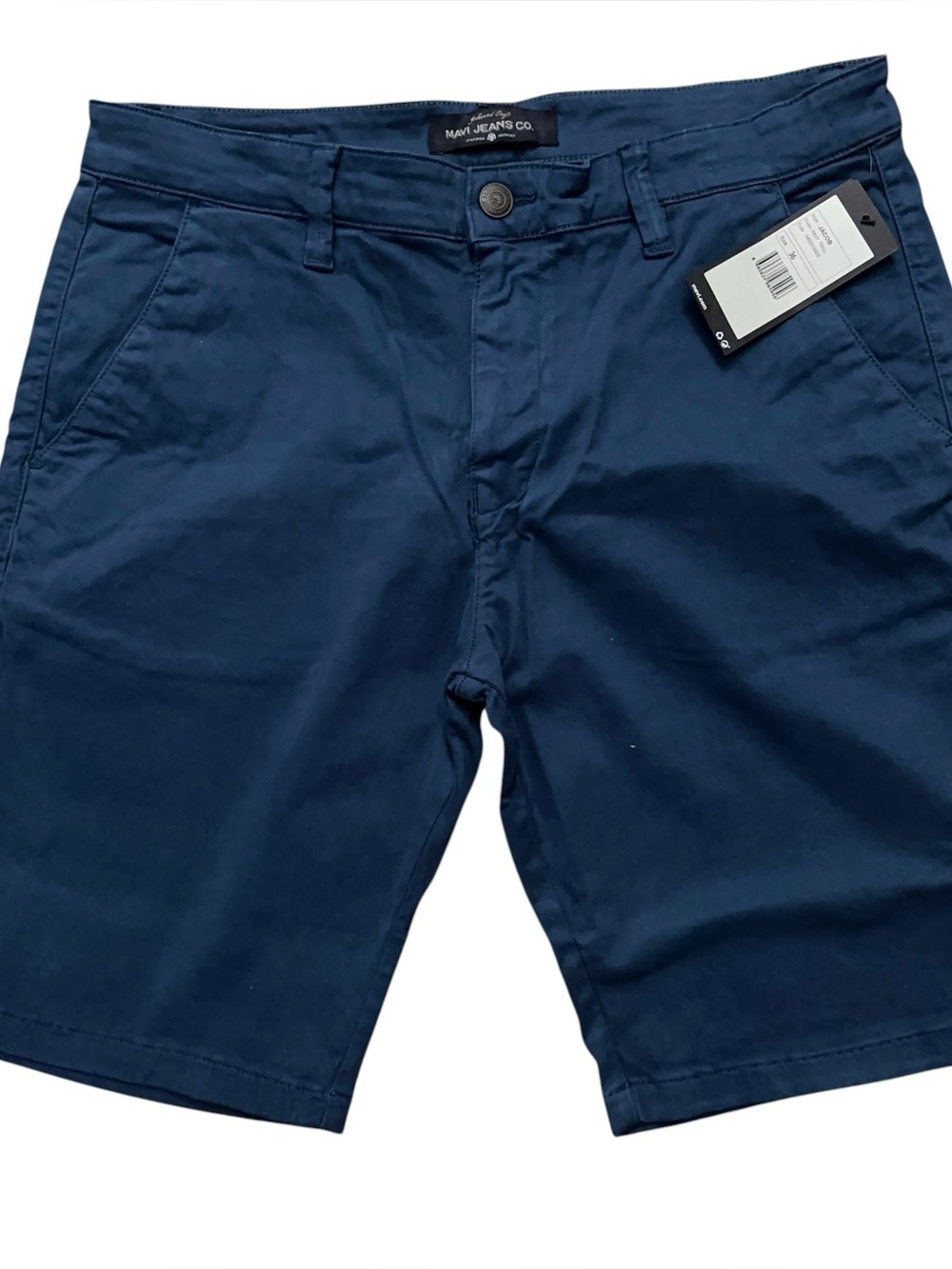 Mavi Jacob Chino Shorts Mens Size 36 Stretch Navy Twill NEW